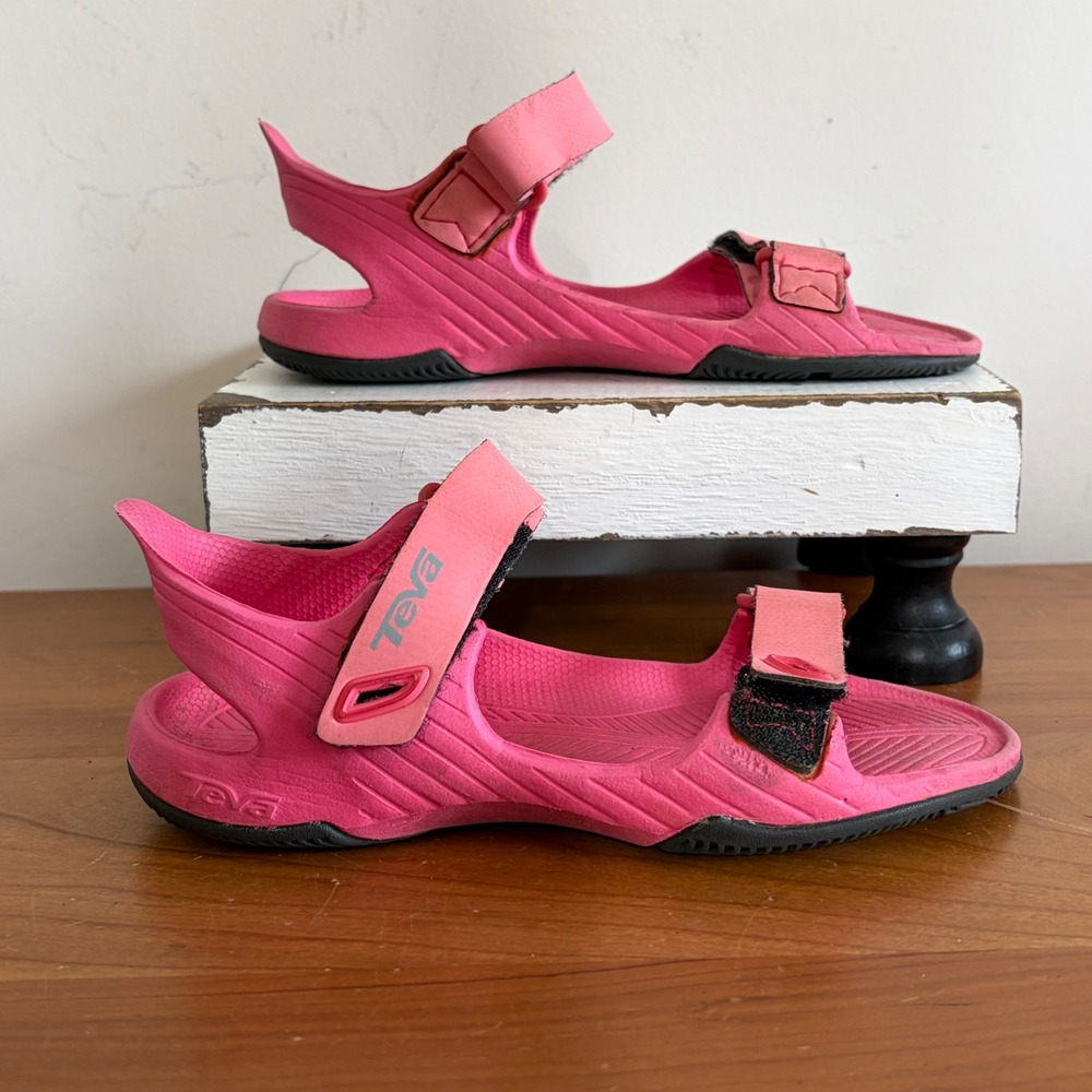 Teva Hurricane Drift Kids Sandals Neon Pink Water Friendly 1003684 Size 10